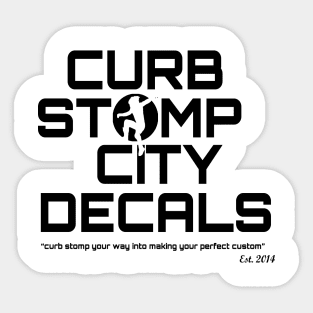 Curb Stomp City Decals- Inverse! Sticker